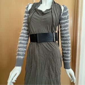 NWOT Rare Vintage MARTIN MARGIELA Grey Mohair Stripe Sleeves
